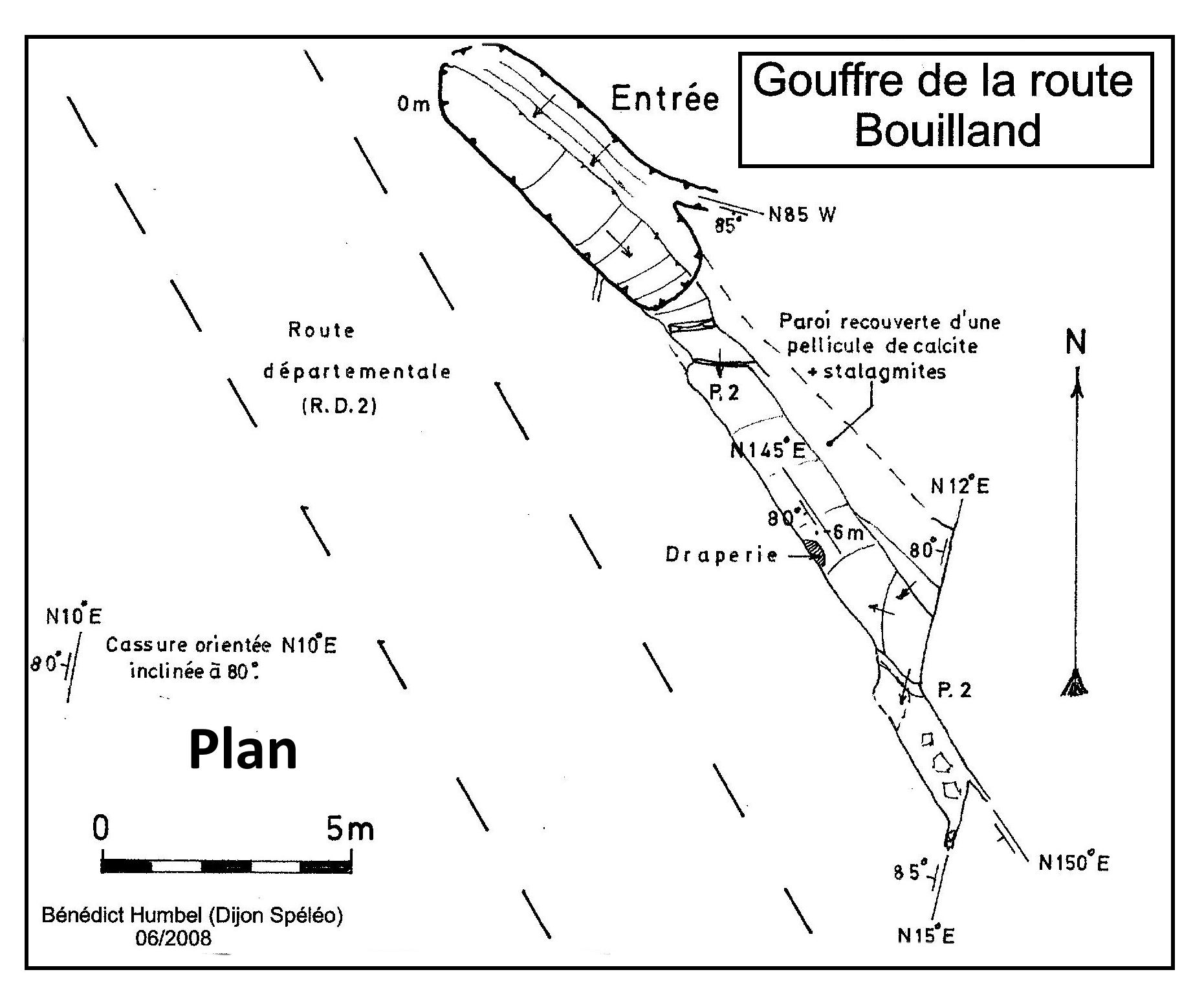 Topo BH 2008 redessinée Asco.
Cavité Fichier manquant